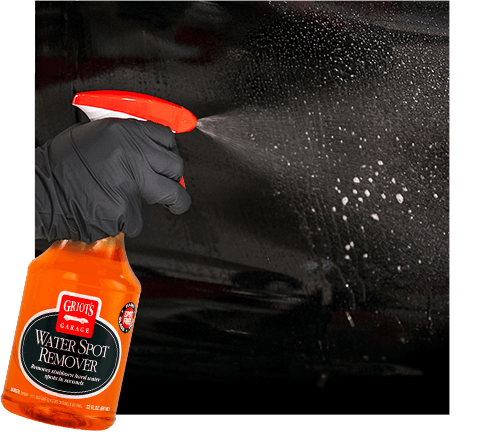 Level 1: Surface Spots, use Water Spot Remover spray