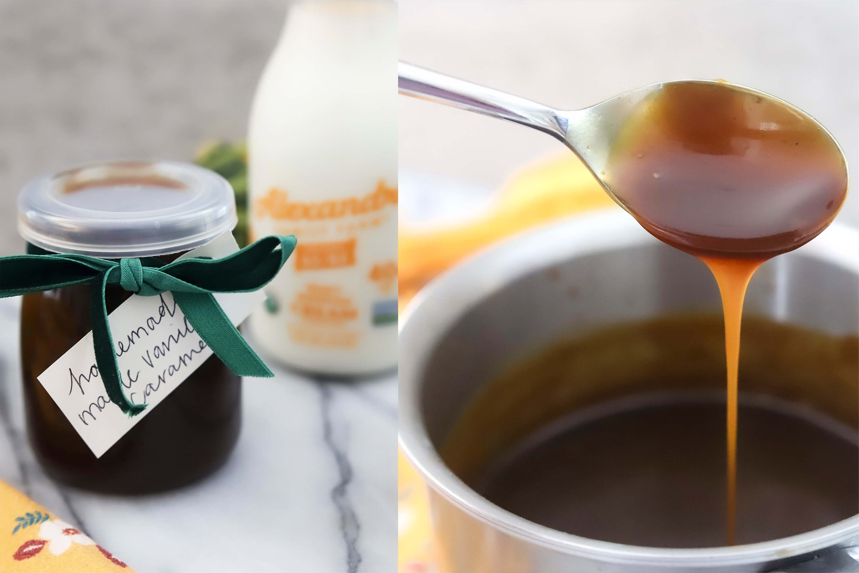 Homemade Maple Vanilla Caramel Sauce
