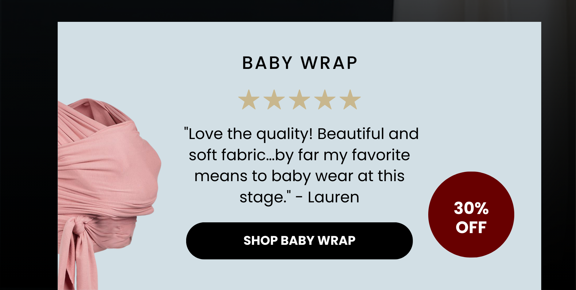 Baby Wrap 30% off