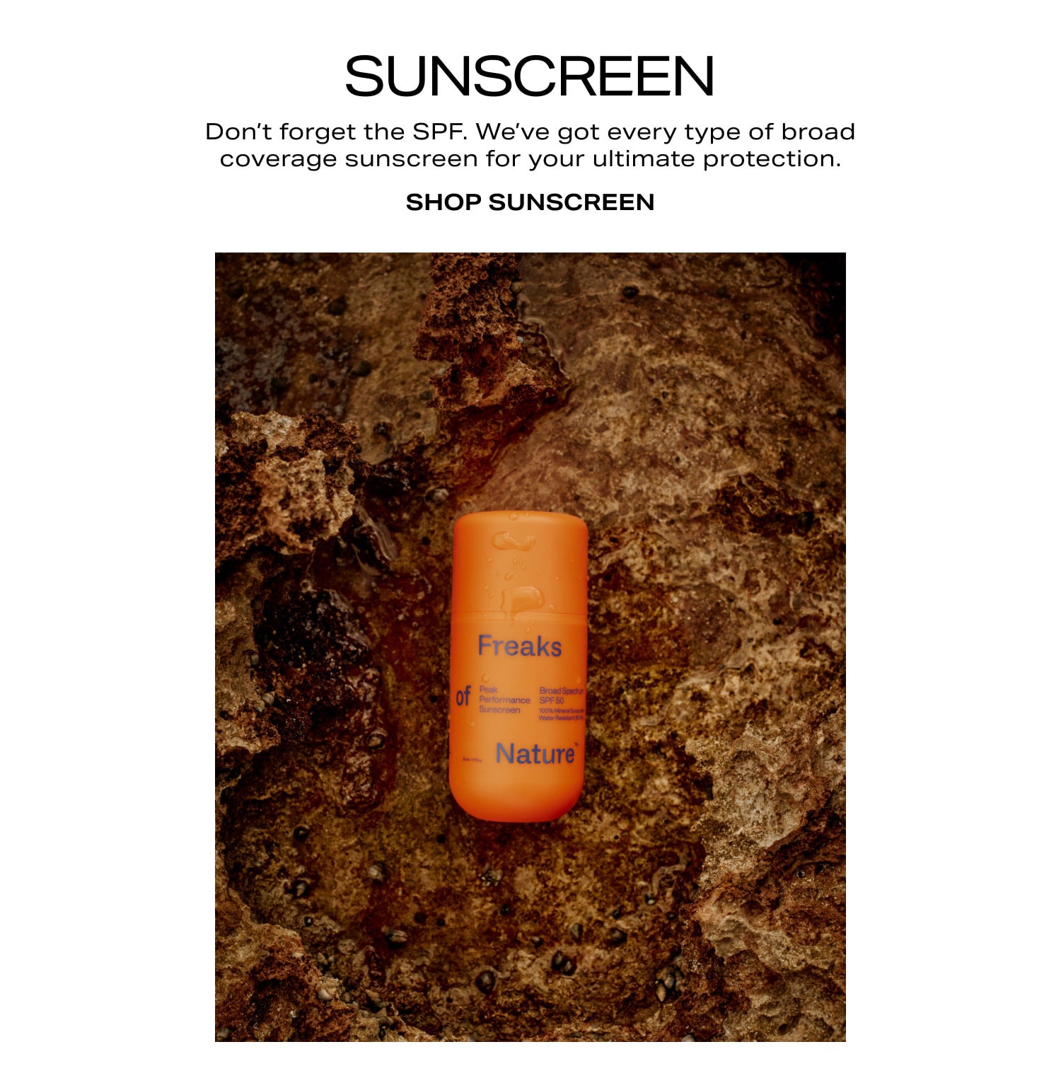 Sunscreen. Shop Sunscreen.