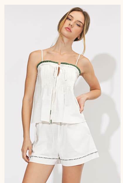 Isabella Pintucked Cami
