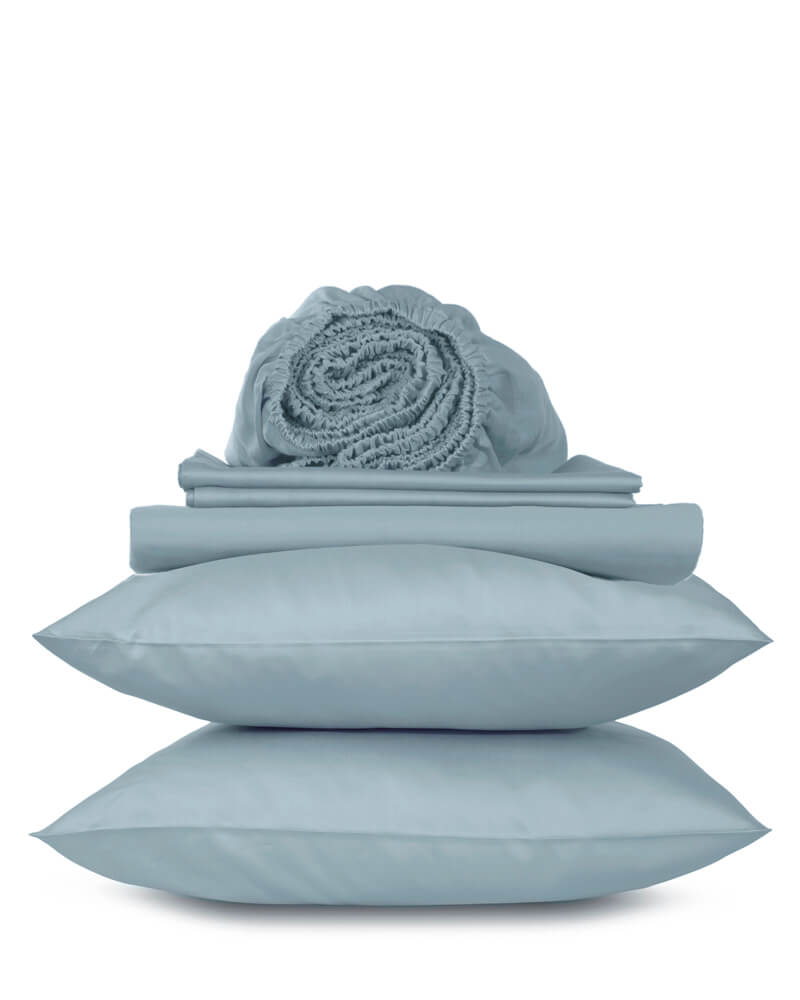 Image of 400 Thread Count SmoothWeave Sateen Organic Cotton Deluxe Sheet Set