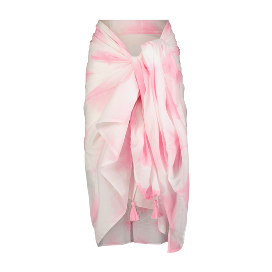 Cotton Saline Pareo Pink Dip Dye