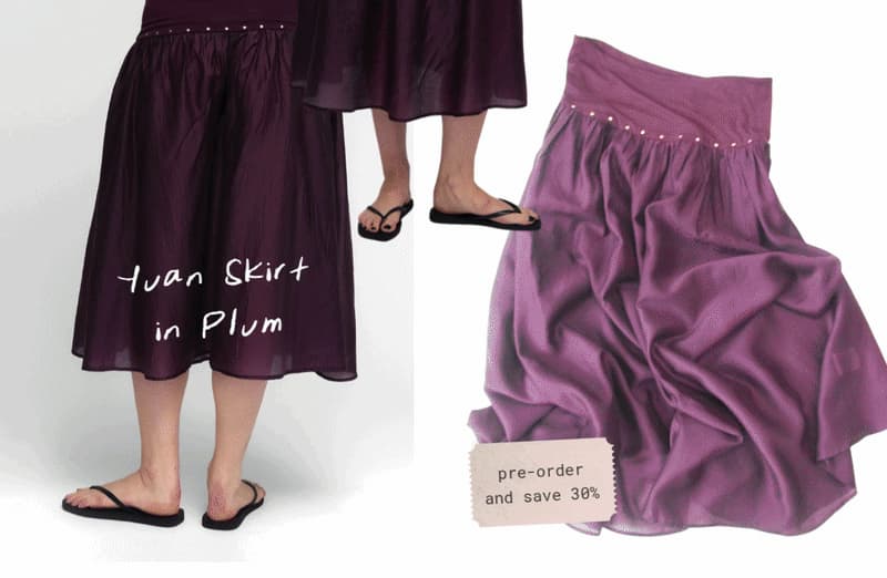 Yuan Skirt in Plum  | pre-order and save 30%