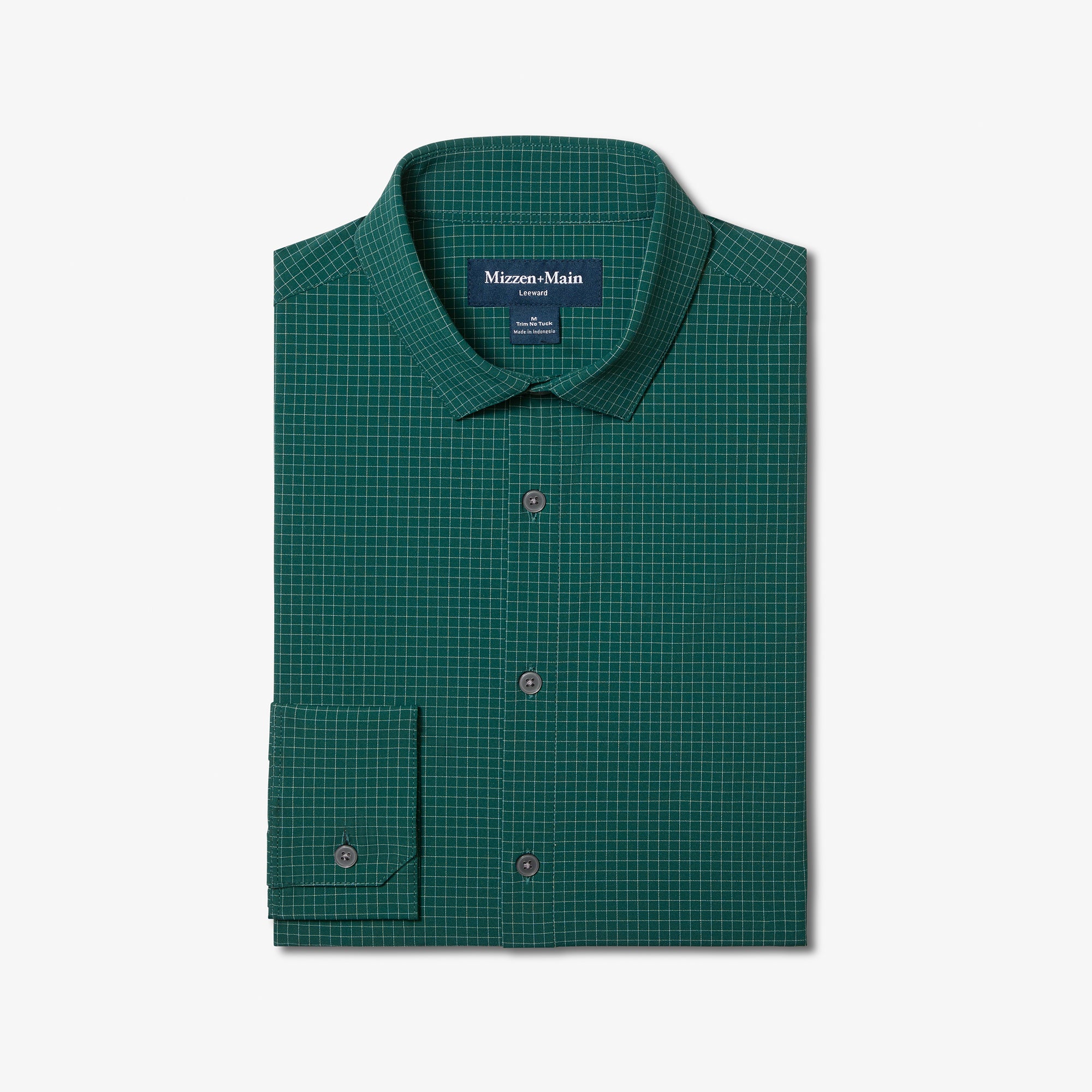 Image of Dark Sea Noah Tattersall Leeward No Tuck Long Sleeve Dress Shirt