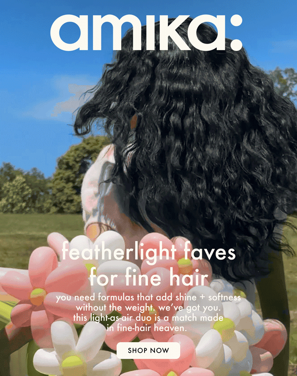 amika's light haircare duo for fine hair
