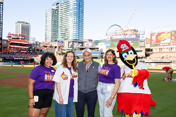 On June 15, Joe and his daughter Andrea joined the YWCA at Busch Stadium to raise awareness and encourage those affected by abuse to seek help.
