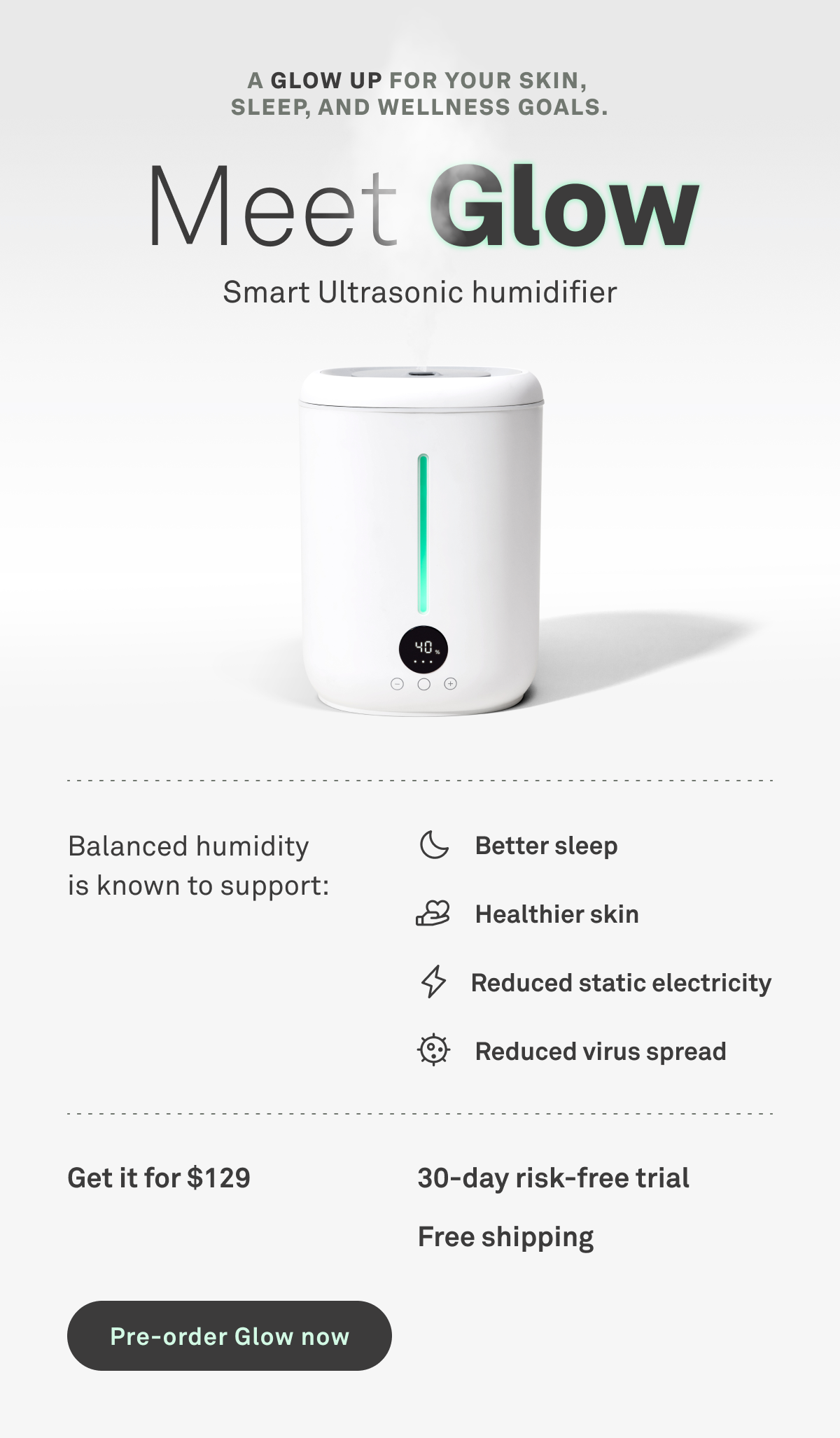 Meet Glow - Smart Ultrasonic Humidifier