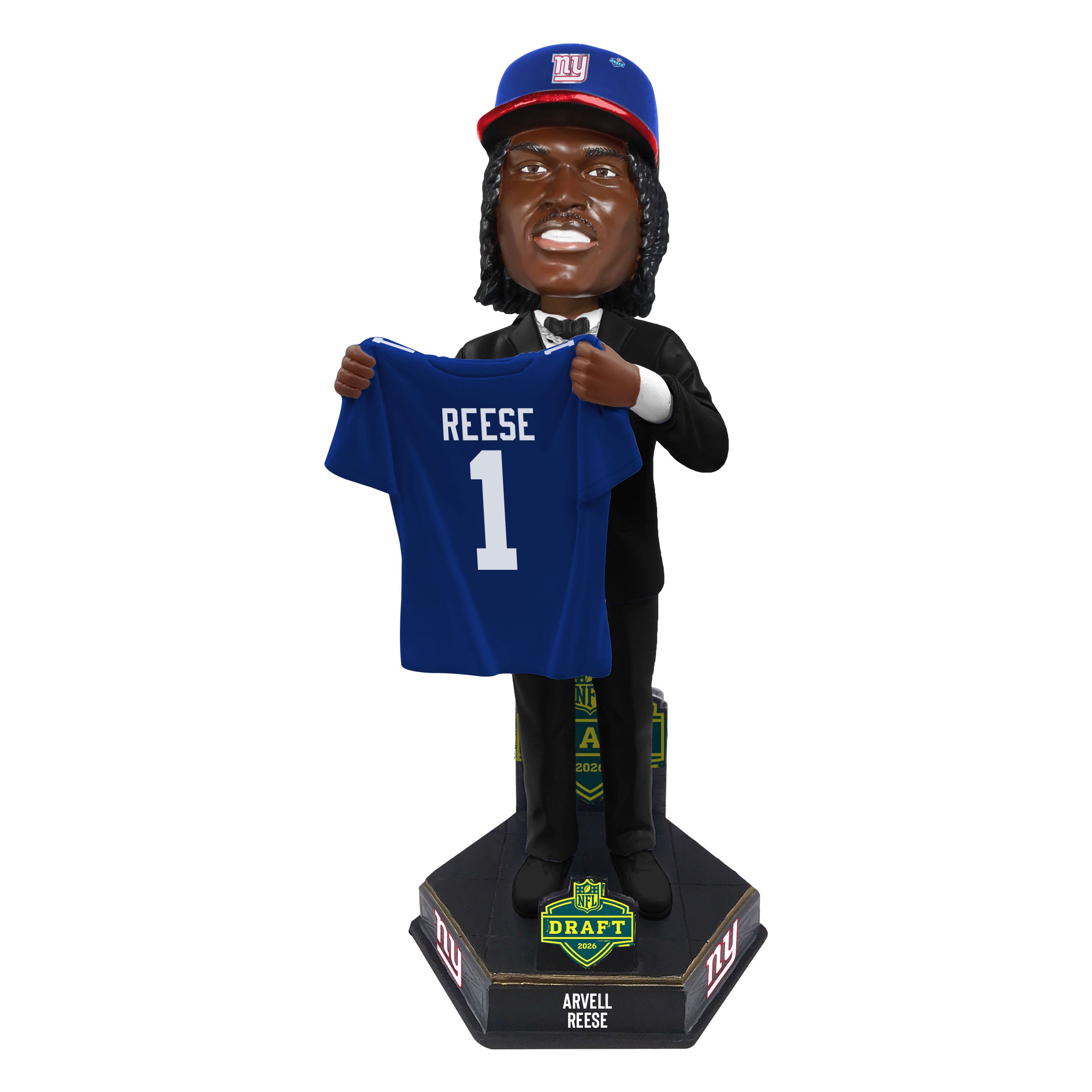 Image of Arvell Reese New York Giants 2026 NFL Draft Pick Number 5 Bobblehead