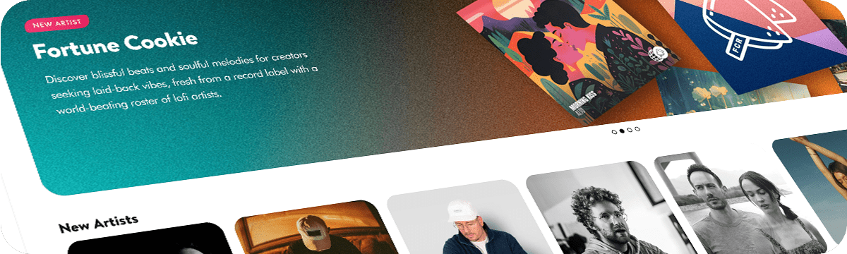 Image of the Latest Releases page on Uppbeat.