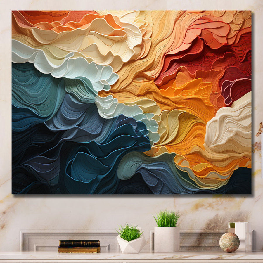 Biomorphism Forms V On Canvas Print - modern natural wall art 