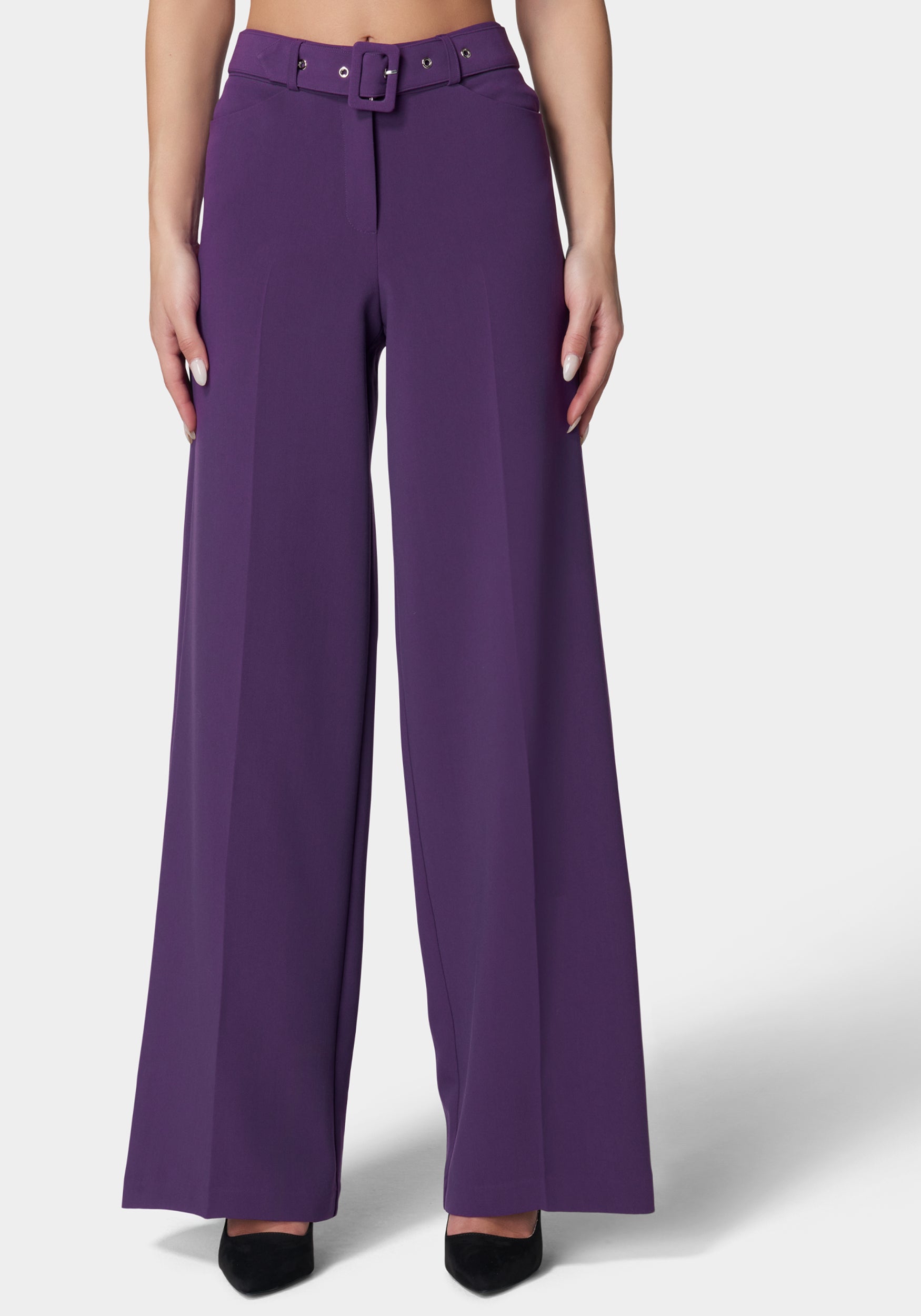 Image of High Waist Belted Wide Leg Pant