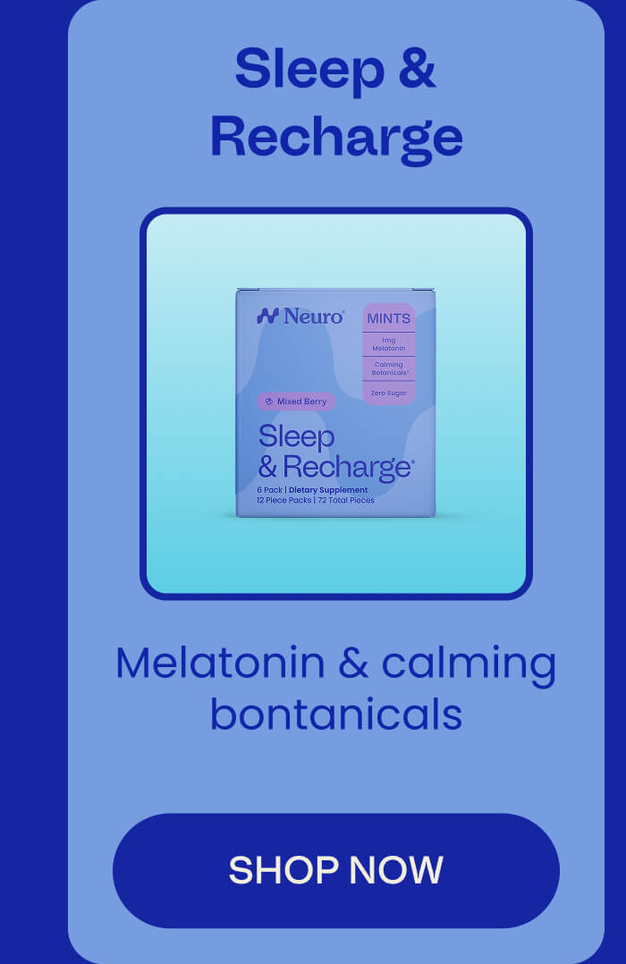 Sleep & Recharge - Melatonin & calming bontanicals | SHOP NOW