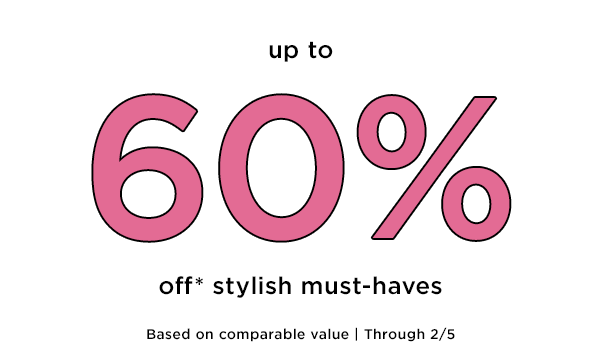 Up to 60% off