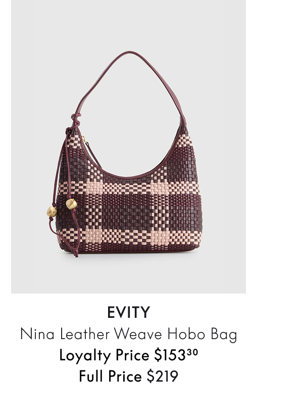 Nina Leather Weave Hobo Waller