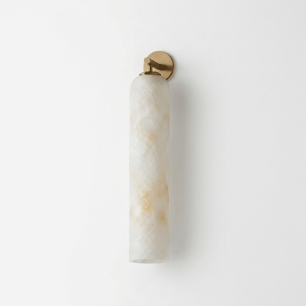 Image of Tube Alabaster Wall Sconce