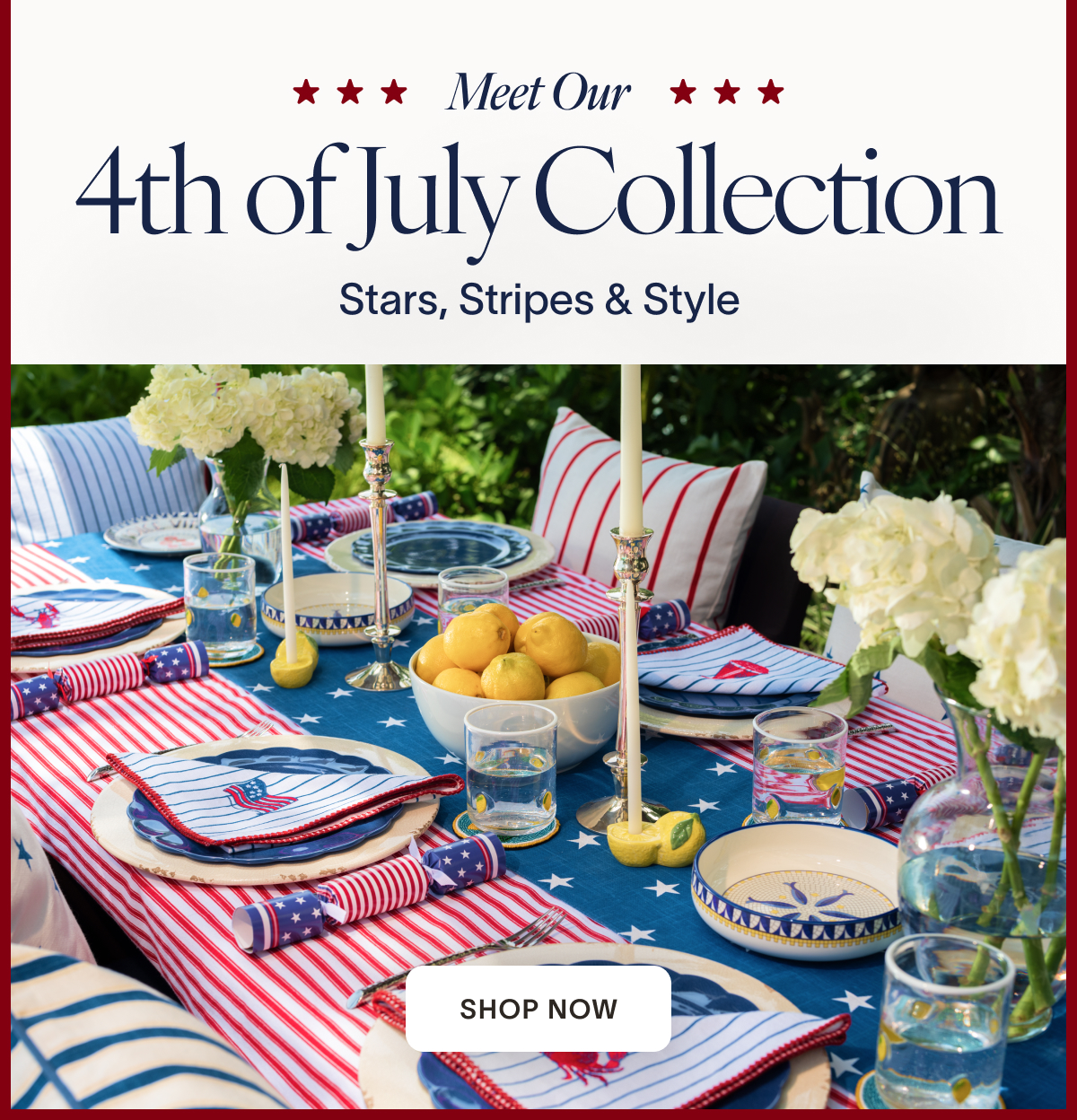 Meet Our 4th of July Collection - Stars, Stripes & Style. SHOP NOW