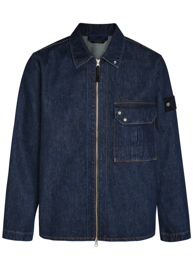 STONE ISLAND Denim overshirt