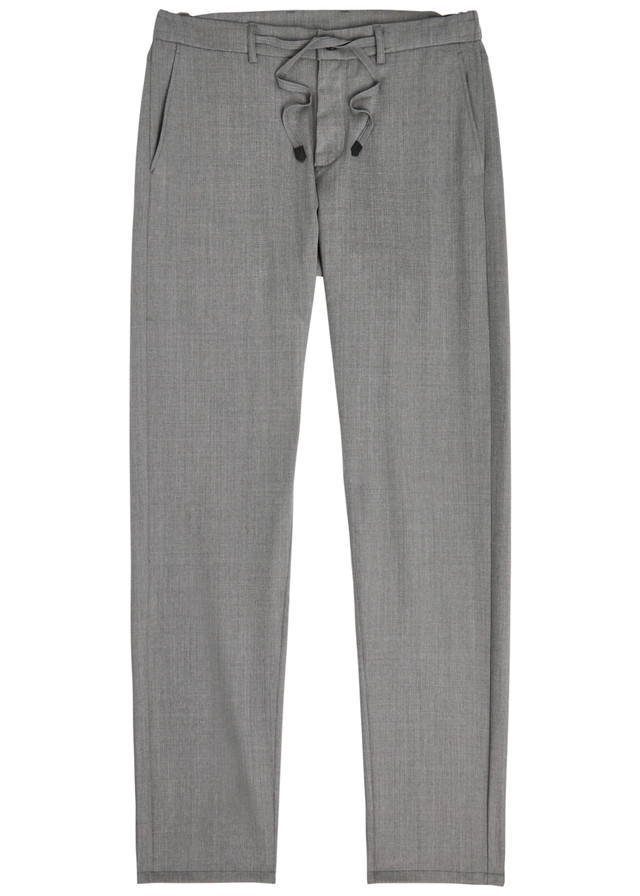 CANALI Tapered-leg stretch-wool trousers