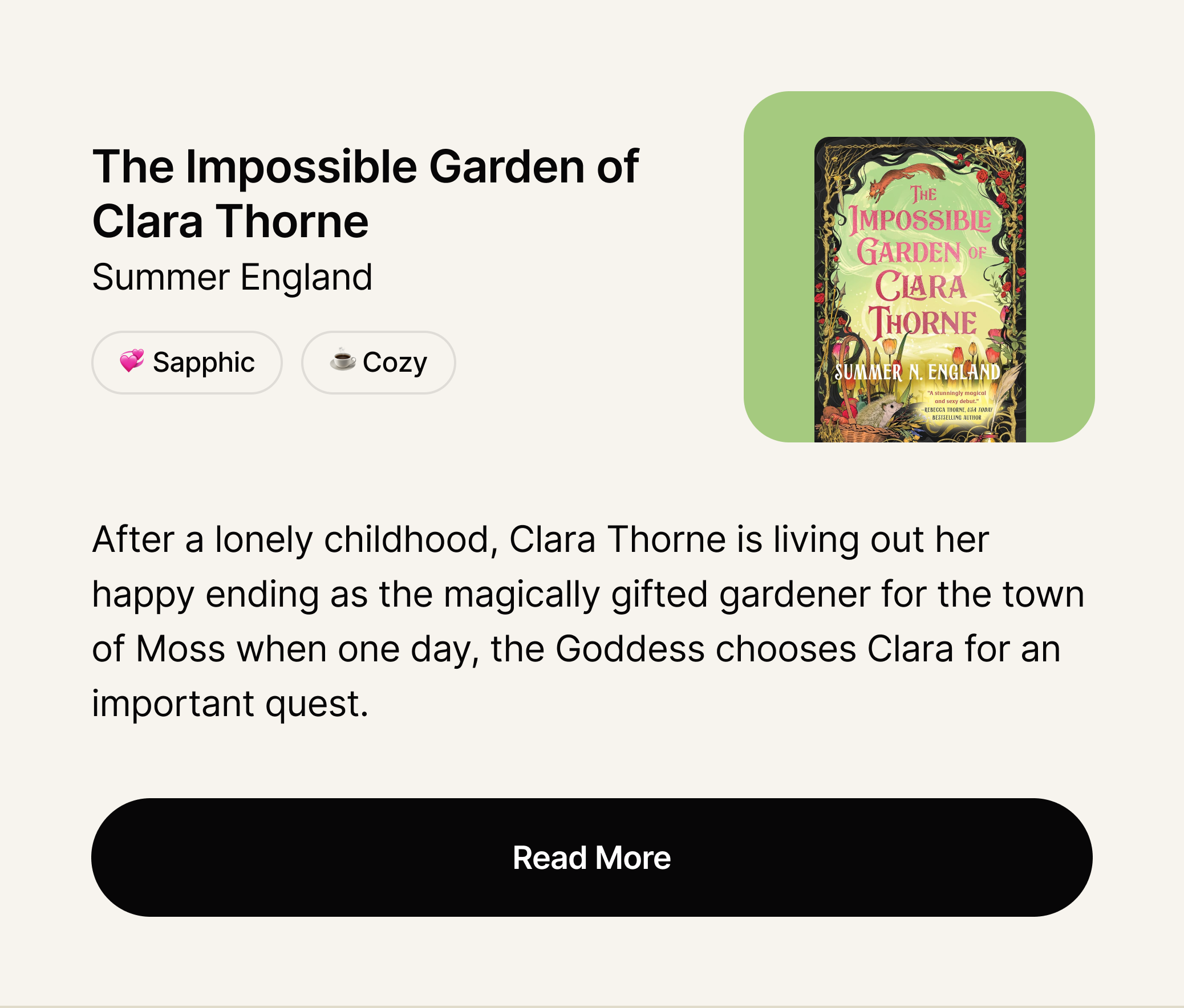 The Impossible Garden of Clara Thorne