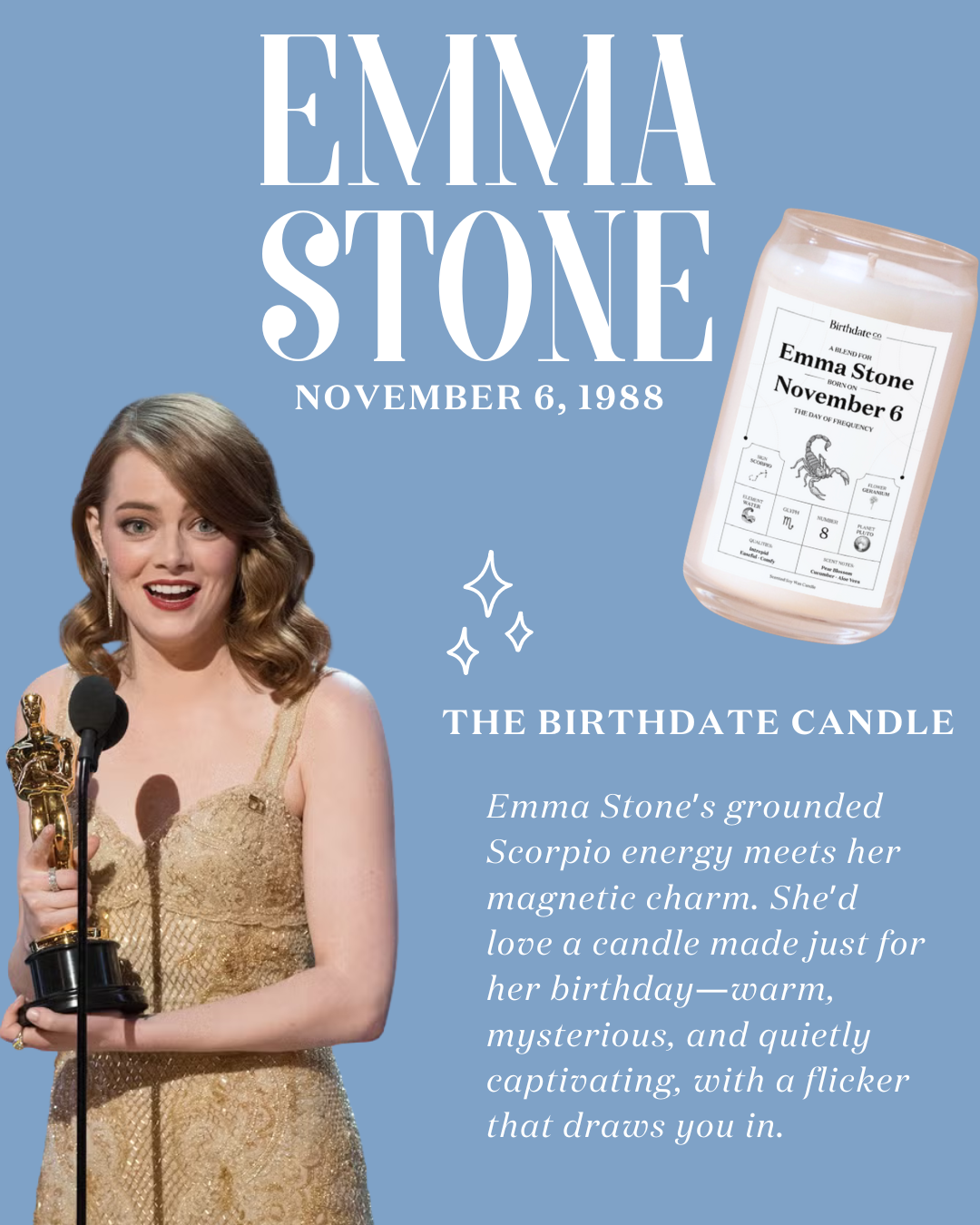 Emma Stone- The Birthdate Candle