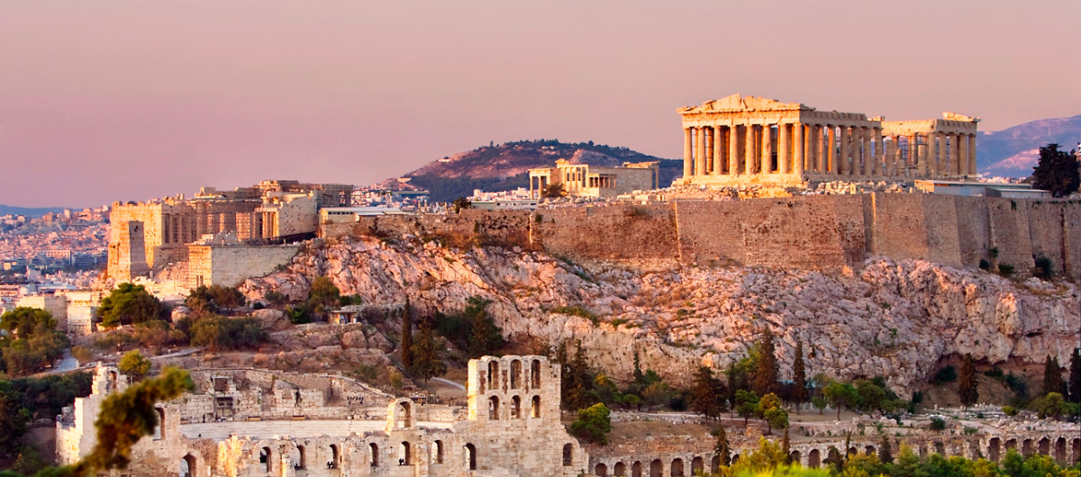 Parthenon Acropolis Hillside Athens