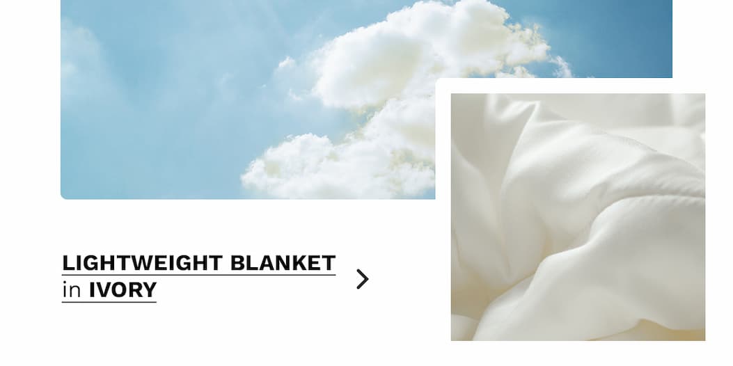 Lightweight Blanket in Ivory | SHOP NOW