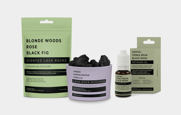 Lava Rock Diffuser & Candle Sets