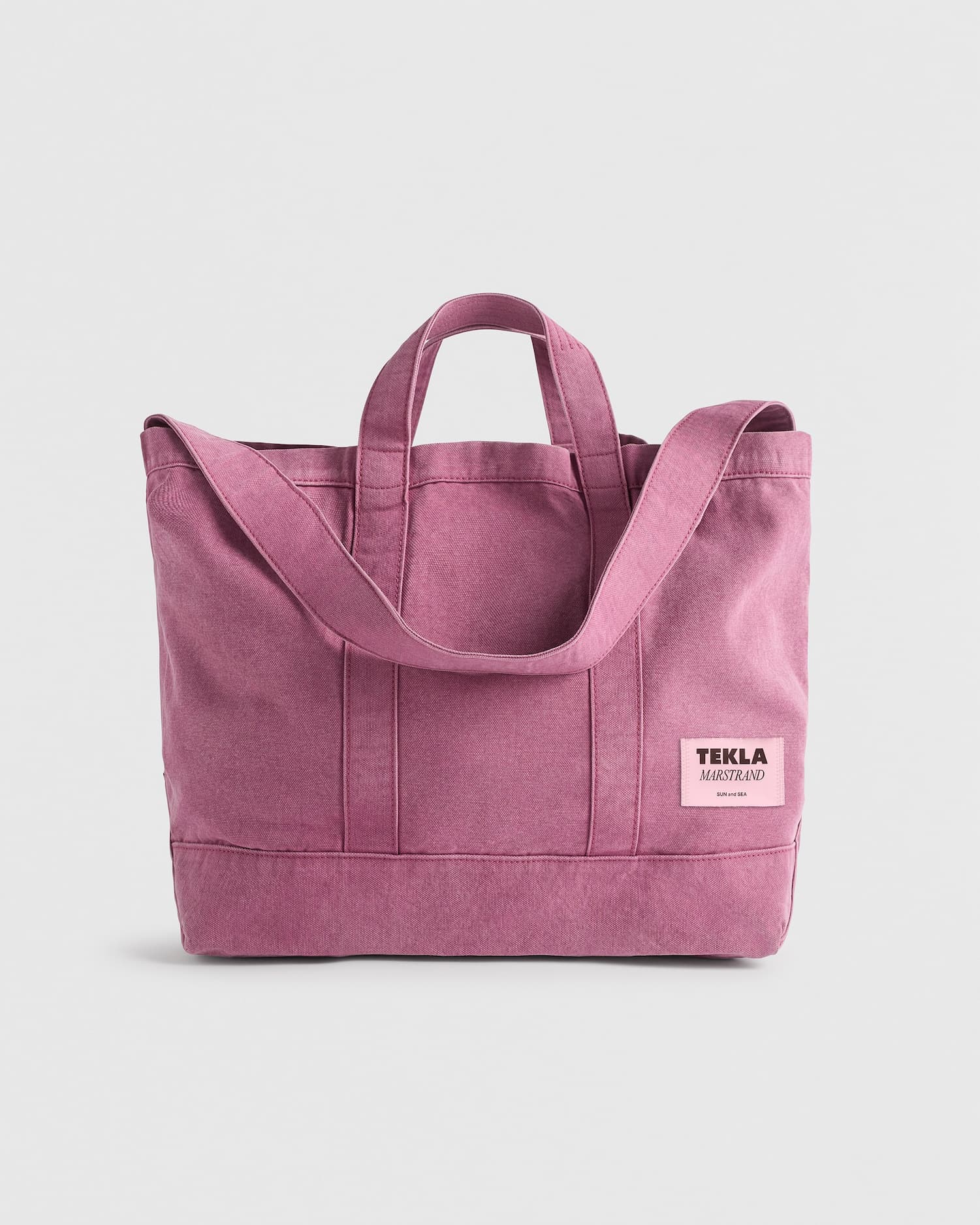 Sun Bleached Fuchsia Canvas beach bag