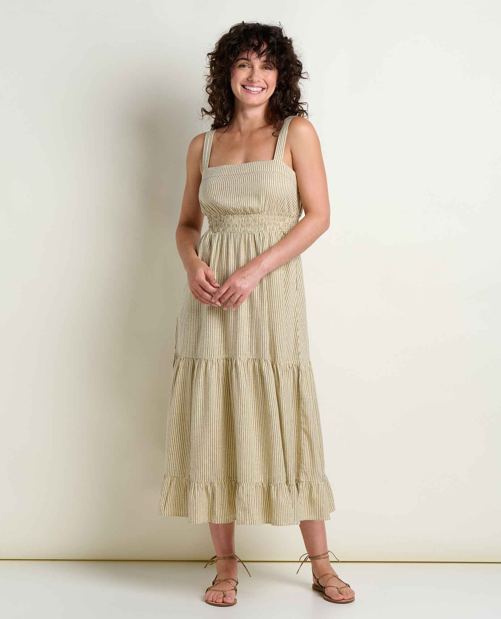 Image of Taj Hemp Tiered Midi Dress
