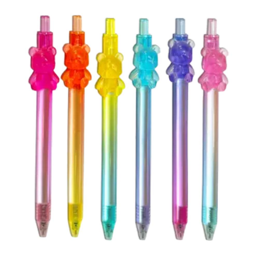 Image of Gummy Bear Color Gel Pen - 6 Pc Set