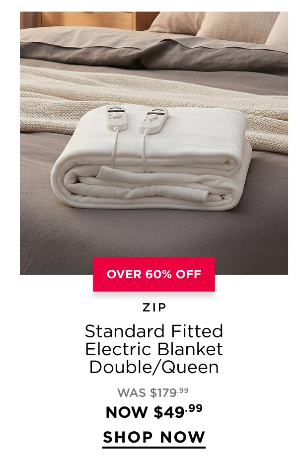 ZIP	Standard Fitted Electric Blanket