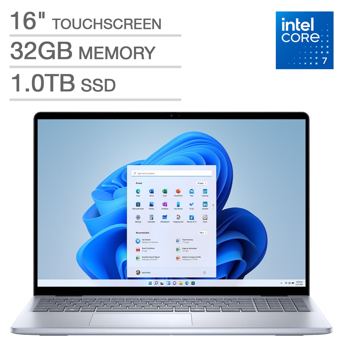 Dell Inspiron 16-inch Touchscreen Laptop with Intel Core 7 Processor