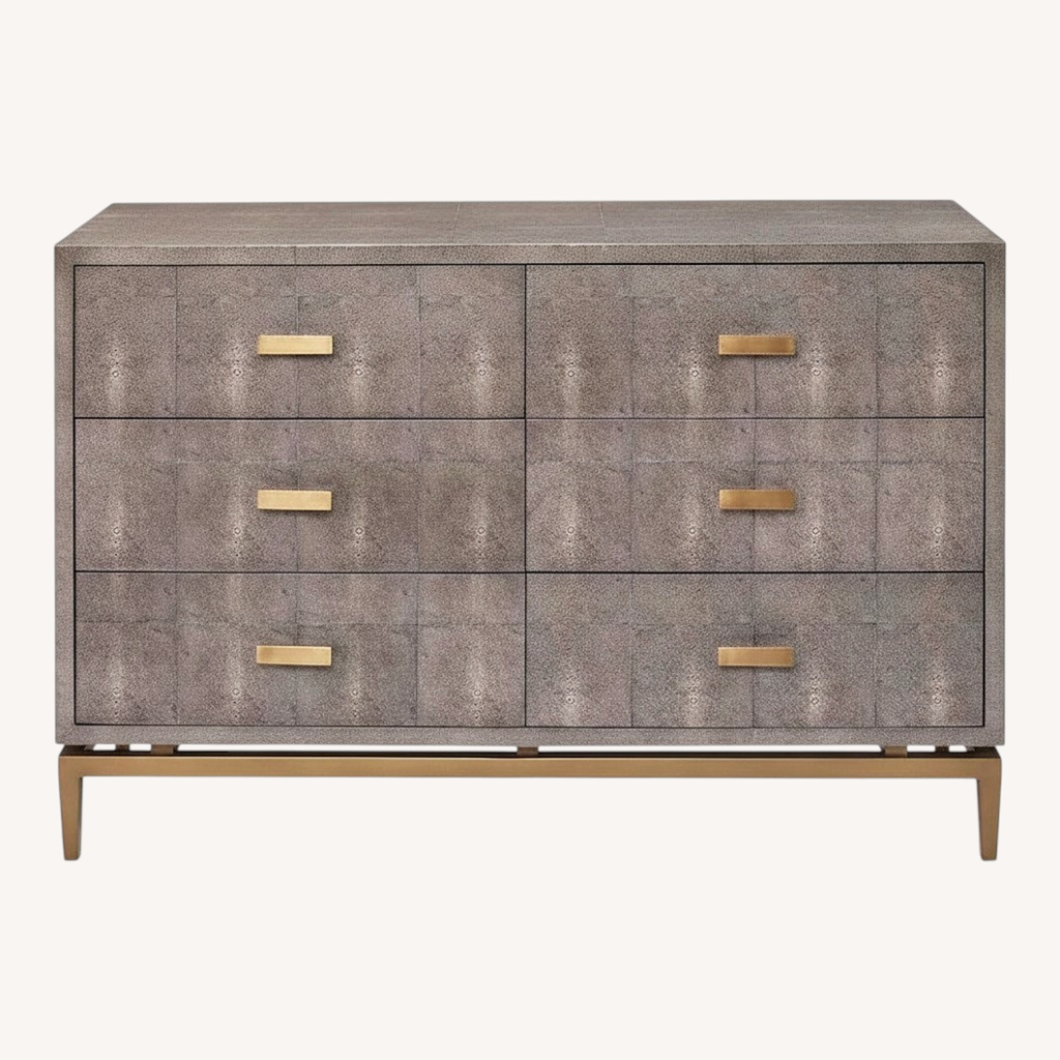 Image of Light Gray Leather Dresser