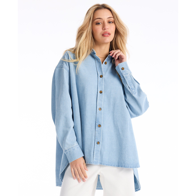 Women's Oversized Denim Shirt