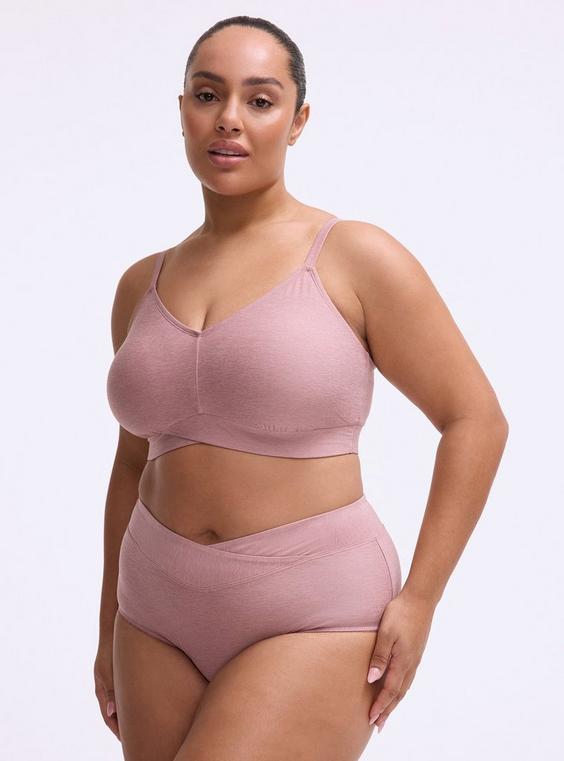 Microfiber Mid-Rise Brief Heather Panty