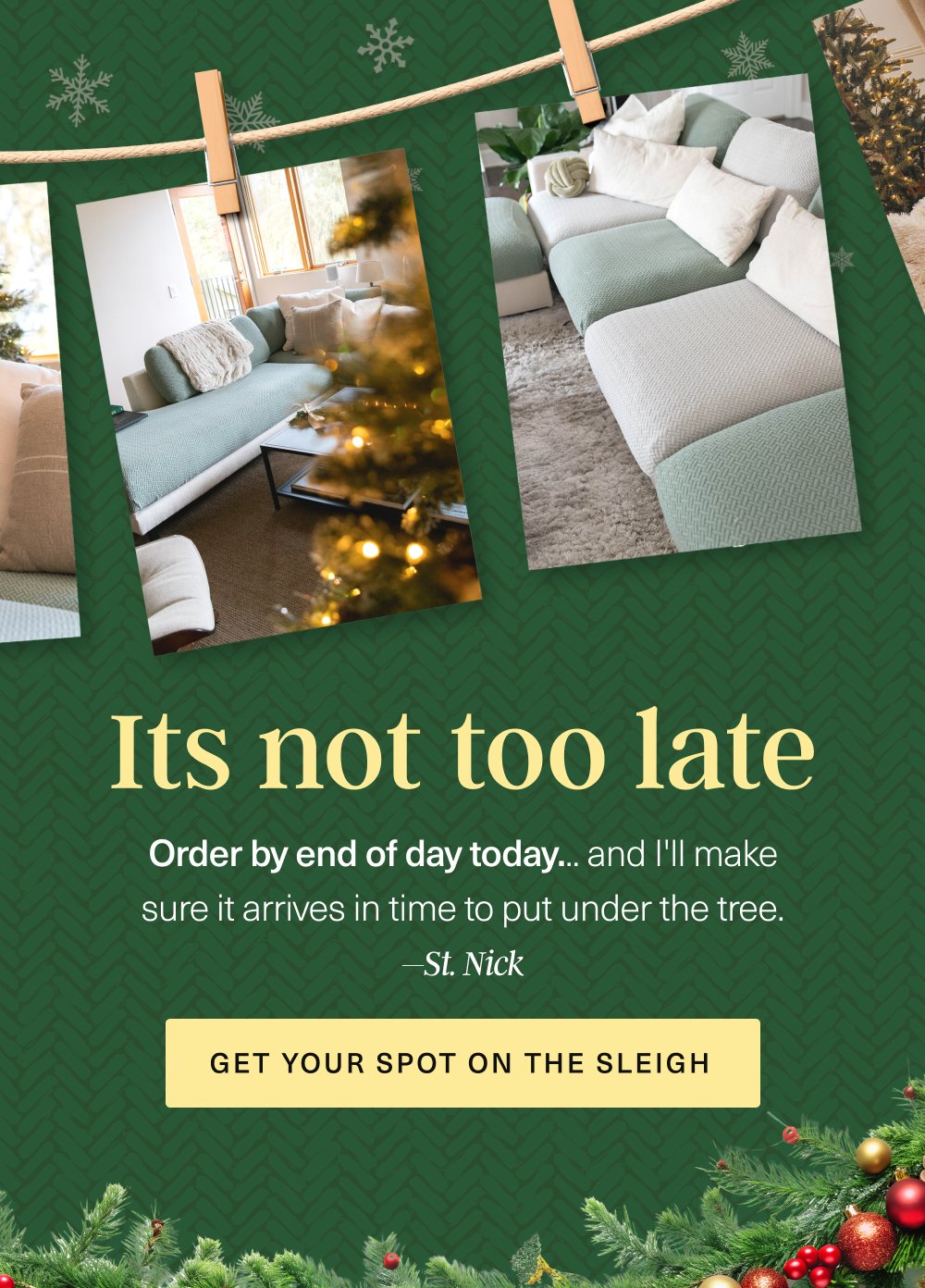 GET YOUR SPOT ON THE SLEIGH 
