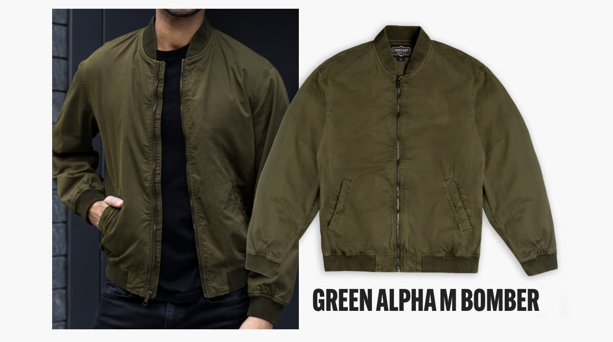 Green Alpha M Bomber