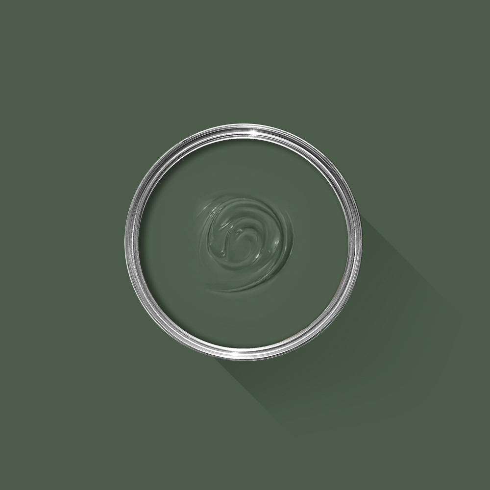 A photo looking down on a Farrow & Ball sample pot filled with Beverly