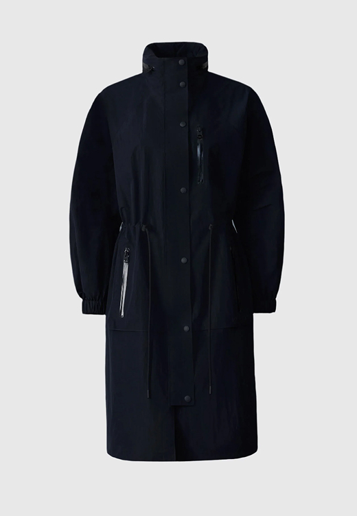 MAKAYLA Knee-Length Seam-Sealed Rain Jacket