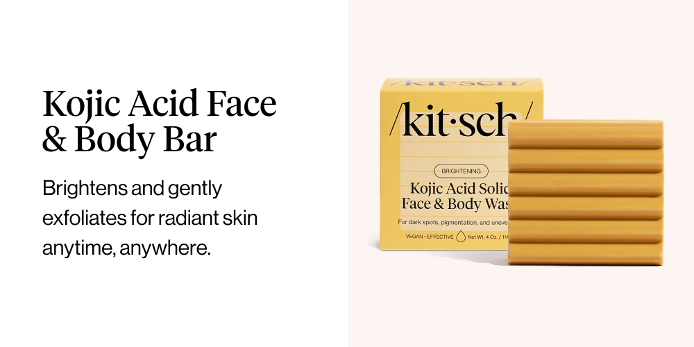 Kojic Acid Face & Body Bar - Brightens and gently exfoliates for radiant skin anytime, anywhere.