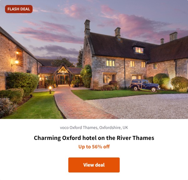 Charming Oxford hotel on the River Thames