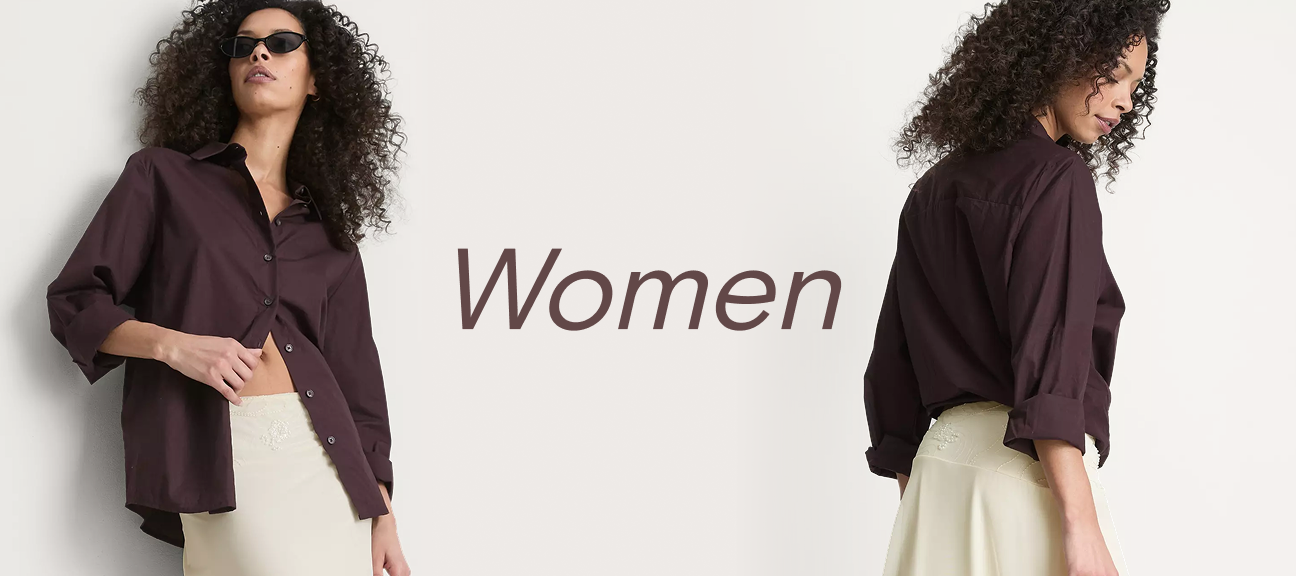 Women wearing a brown shirt
