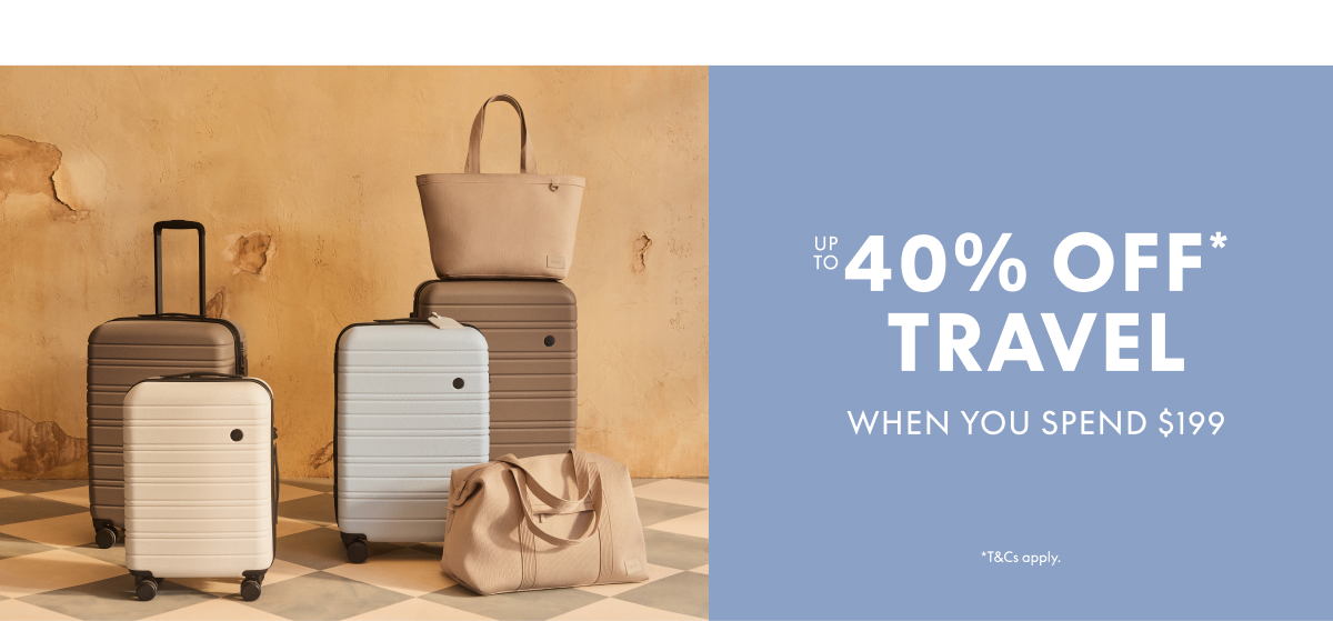 Up to 40% off* travel