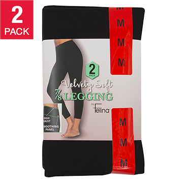 Felina Women's Velvety Soft Legging, 2-Pack