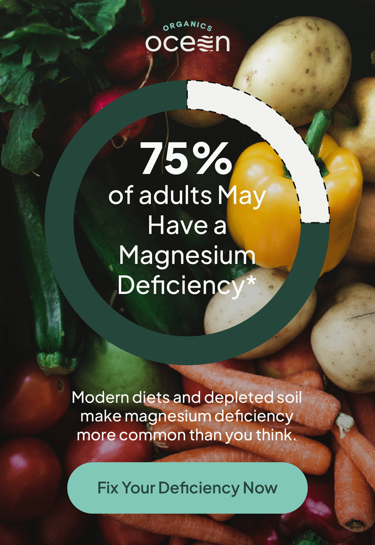 75% of Adults May Have a Magnesium Deficiency*