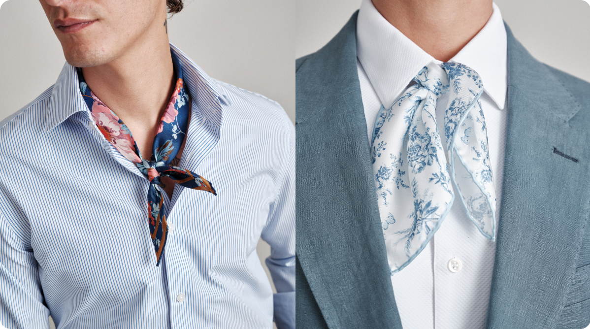 Whether you're headed to brunch, boarding a train, or just want to ditch the expected tie, these floral prints bring a soft edge to tailored dressing.