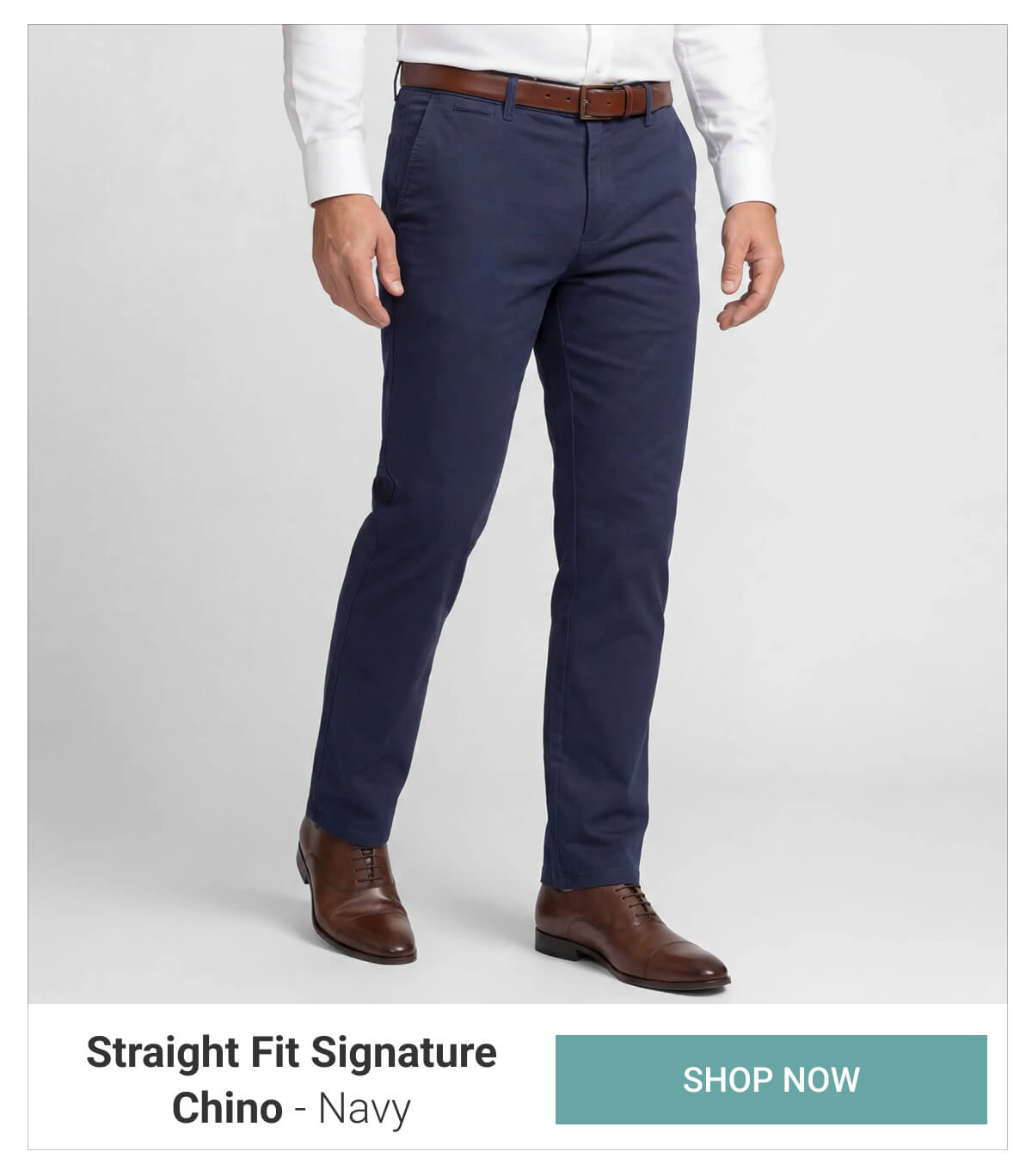 Navy Straight Fit Sugnature Chino