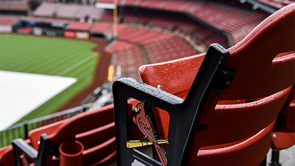 Rain at Busch Stadium