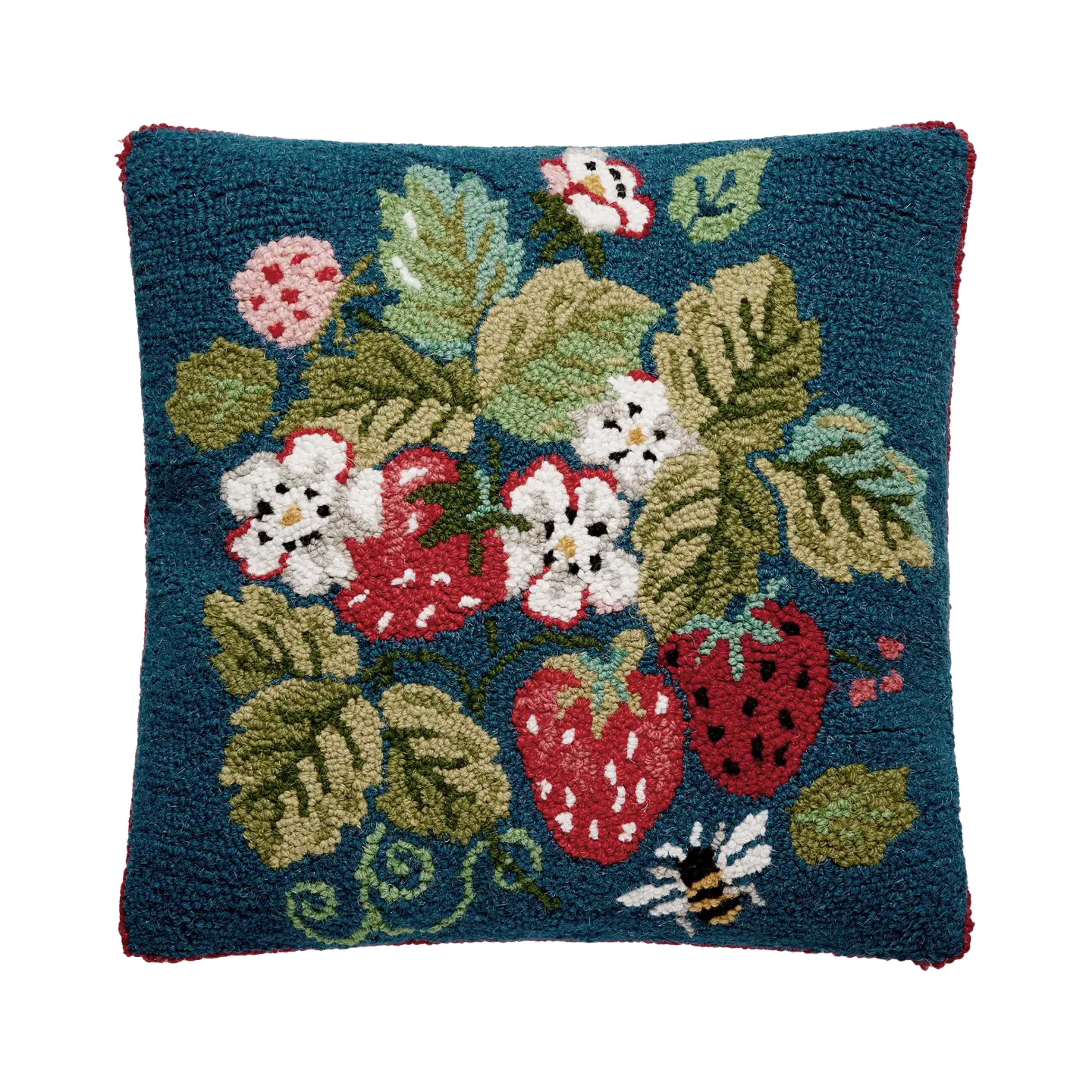 Image of Vintage Strawberries Hook Pillow